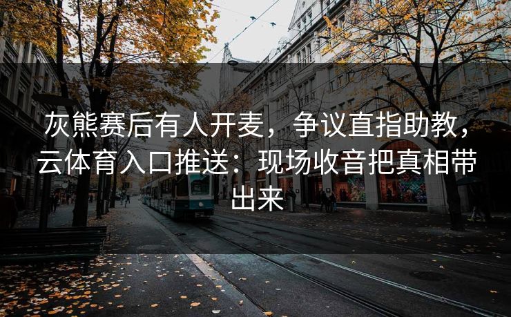 灰熊赛后有人开麦，争议直指助教，云体育入口推送：现场收音把真相带出来