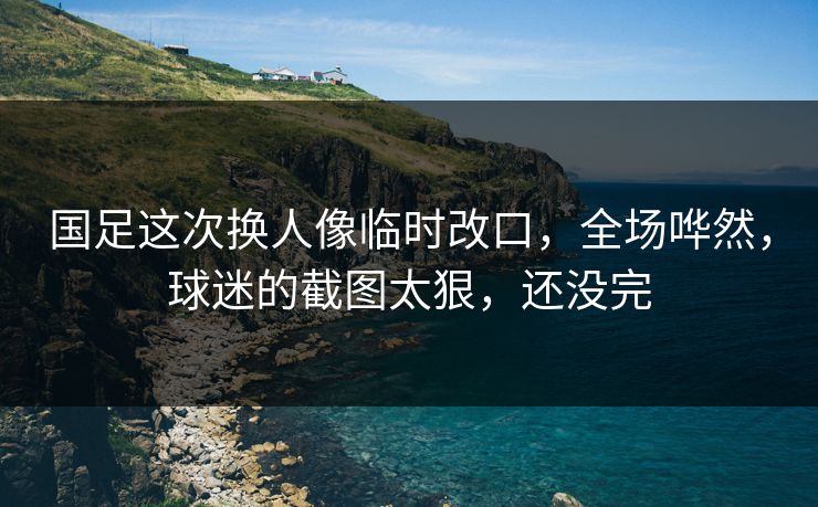 国足这次换人像临时改口,全场哗然,球迷的截图太狠,还没完 国足这次换人像临时改口,全场哗然,球迷的截图太狠,还没完